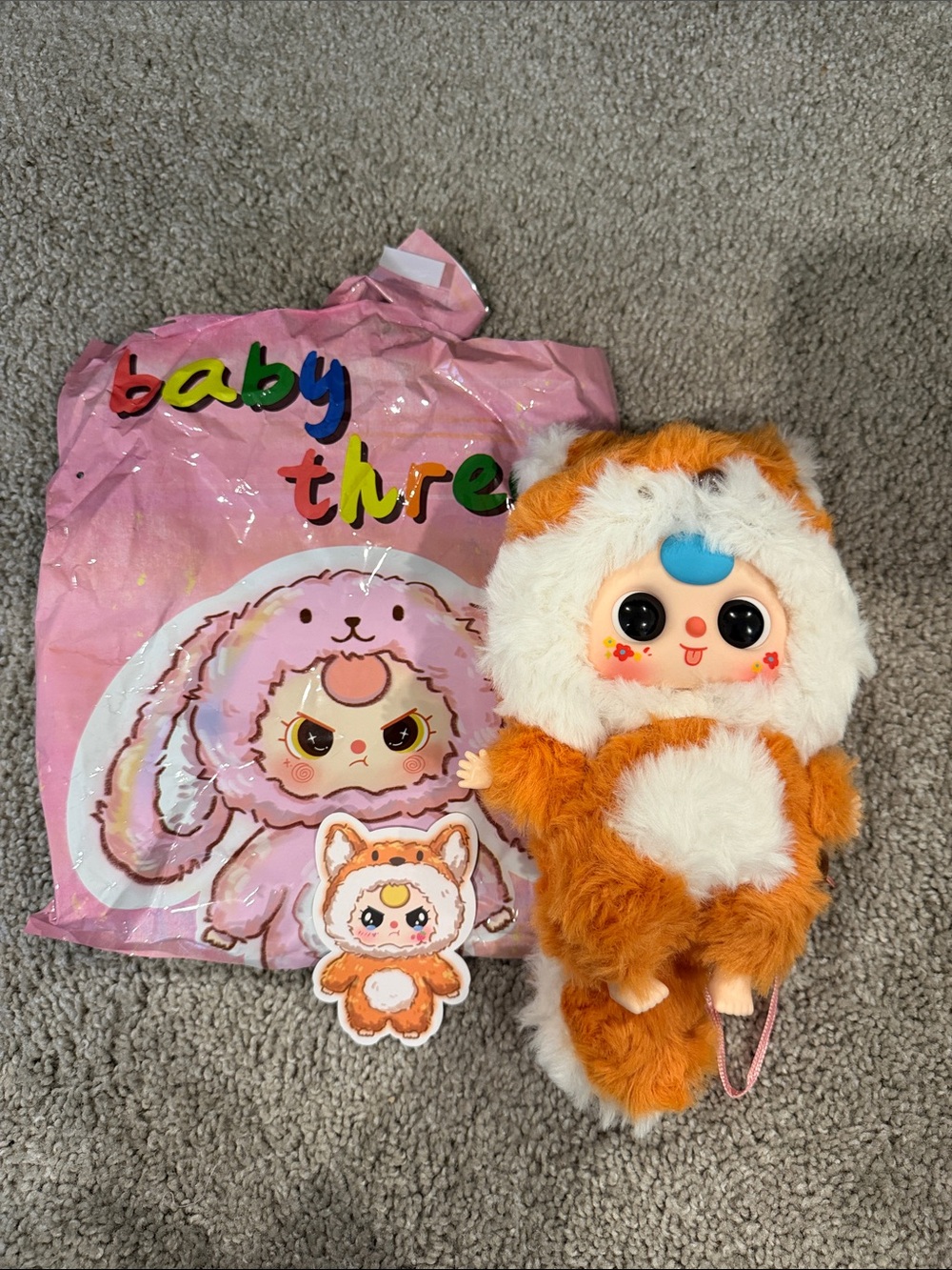 Brand New Baby Three Big Cute Plush Pendant - Fox